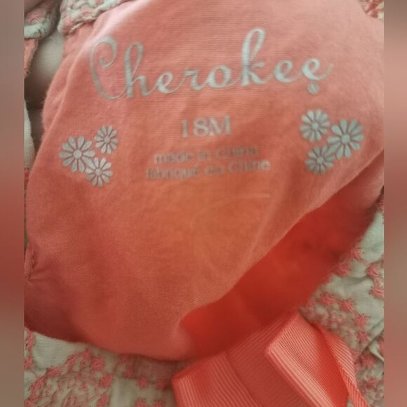 3/$20 Cherokee baby girl embroidered dress size 18 m - Picture 4 of 4